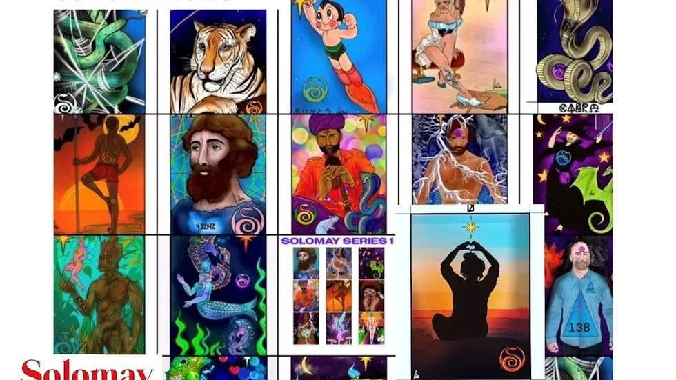 Medicine Cards Series 1: Changing Paradigms, a grid of illustrated cards